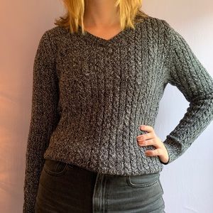 Heathered grey sweater
